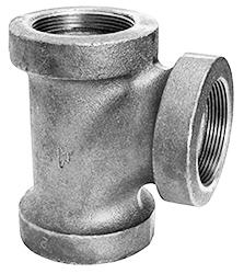 USA Manufactured Galvanized Cast Iron Pipe Sanitary TEE w/ 90&deg; Short Turn