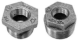 USA Manufactured MNPTxFNPT Galvanized Cast Iron Pipe Hex Bushing