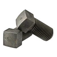 Square head fine thread fractional size cup point set screws with a plain finish
