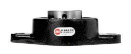 Moline Bearing Co 2-Bolt Medium Duty Flange Bearing Side View