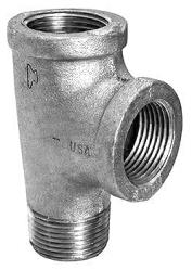 USA Manufactured MPxFPxFP Malleable Galvanized Iron Pipe Street TEE