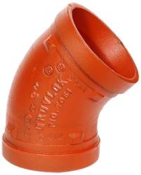 Gruvlok Figure 7051 Grooved Standard 45° Elbow