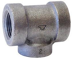 USA Manufactured FNPT Black Cast Iron Pipe TEE