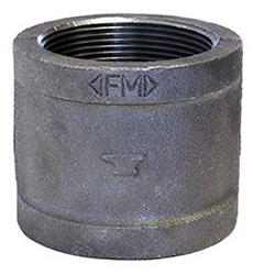 USA Manufactured FPxFP Malleable Black Iron Pipe Right Hand / Left Hand Thread Coupling