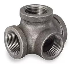 Globally Manufactured 150# FNPTxFNPTxFNPT Malleable Black Iron Pipe Side Outlet TEE