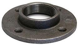 Globally Manufactured FNPT Malleable Black Iron Pipe Floor Flange