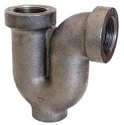 USA Manufactured Black Cast Iron Pipe P-Trap