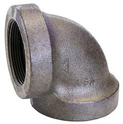 USA Manufactured FNPT Black Cast Iron Short Turn 90&deg; Drainage Pipe Elbow