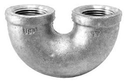 USA Manufactured FPxFP Malleable Galvanized Iron 180° Pipe Open Return Bend