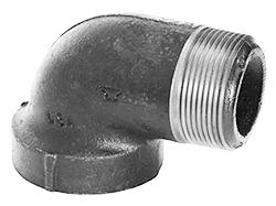 USA Manufactured Galvanized Cast Iron 90° Drainage Pipe Street Elbow