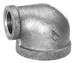 USA Manufactured FPxFP Malleable Galvanized Iron Reducing 90° Pipe Elbow