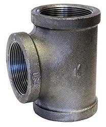 USA Manufactured FPxFPxFP Malleable Black Iron Pipe TEE