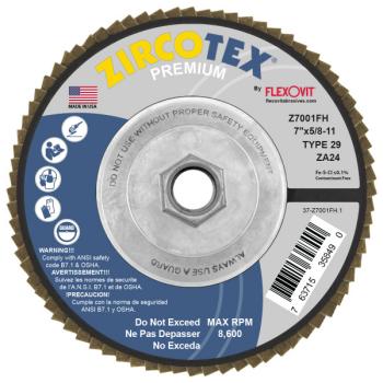 Z7001FH FlexOvit Coated Abrasives Flap Disc | Rettigs.com