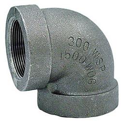 Globally Manufactured 300# FNPTxFNPT Malleable Black Iron Pipe 90&deg; Elbow