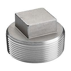 Industrial Cored Square Head Plug 150# ISO 49 Pattern Type 316 Stainless Steel Pipe Fittings