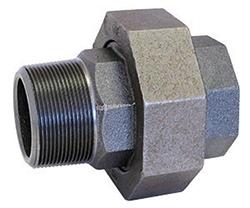 USA Manufactured MPxFP Malleable Black Iron Extra Heavy Pipe Union