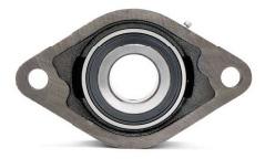 Moline Bearing Co 2-Bolt Medium Duty Flange Bearing Bottom View