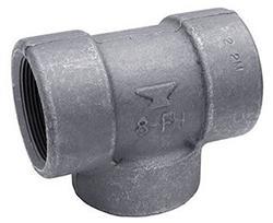 USA Manufactured Class 2000 Black Threaded Forged Steel TEE