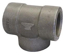 USA Manufactured Class 3000 Black Threaded Forged Steel TEE