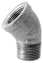 USA Manufactured FPxMP Malleable Galvanized Iron 45&deg; Pipe Street Elbow