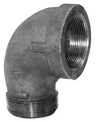 USA Manufactured FPxMP Malleable Galvanized Iron 90° Pipe Street Elbow