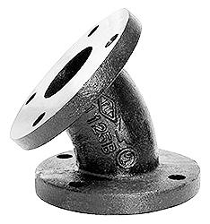 USA Manufactured Galvanized Cast Iron 45° Pipe Flange Elbow