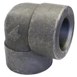 USA Manufactured Class 6000 Black Threaded Forged Steel 90° Elbow