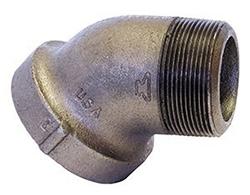 USA Manufactured Black Cast Iron 45&deg; Drainage Pipe Street Elbow