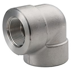 Industrial 90° Elbow 3000# Pipe Thread Type 304L Stainless Steel Pipe Fittings