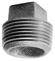 USA Manufactured Galvanized Cast Iron Cored Square Head Pipe Plug