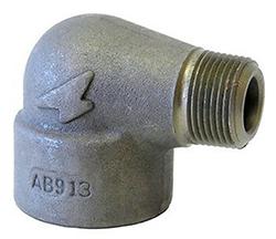 USA Manufactured Class 6000 Black Threaded Forged Steel 90° Street Elbow