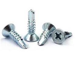 Flat Head Phillips Drive Clear Cr3 Zinc Self-Drilling Screw