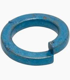M42 DIN 127B Thru-Hardened Split Lock Washer Blue Cr3 Zinc