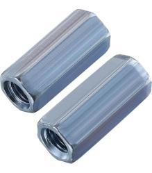 Fractional Sizes ASTM A563 Grade A Hex Coupling Nut with Clear Cr3 Zinc Plating