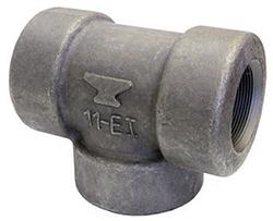 USA Manufactured Class 6000 Black Threaded Forged Steel TEE