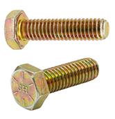 Fractional Sizes High Carbon Steel Grade 8 Hex Tap Bolt with Baked Yellow Cr6 Zinc Plating