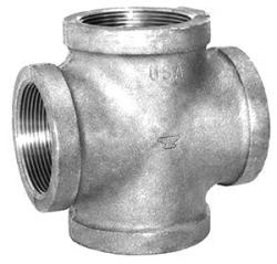 USA Manufactured FPxFPxFPxFP Malleable Galvanized Iron Pipe Cross