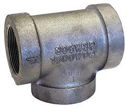 USA Manufactured FPxFPxFP Malleable Black Iron Extra Heavy Pipe TEE
