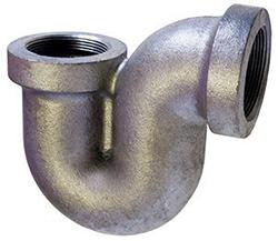 USA Manufactured Black Cast Iron Pipe Bath P-Trap