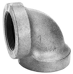 USA Manufactured FNPT Galvanized Cast Iron Short Turn 90&deg; Drainage Pipe Elbow
