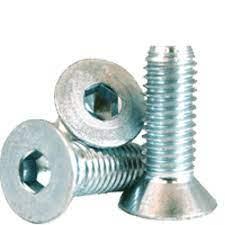 Fractional Sizes Clear Cr3 Zinc Flat Socket Head