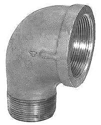 USA Manufactured FPxMP Malleable Galvanized Iron 90° Pipe Reducing Street Elbow