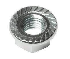 1/2"-20 Serrated Flange Nut Clear Zinc Cr3