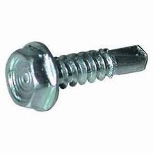 Indent Hex Washer Head Unslotted Clear Cr3 Zinc Self-Drilling Screw