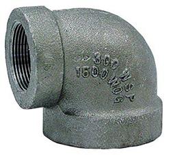 Globally Manufactured 300# FNPTxFNPT Malleable Black Iron Pipe 90&deg; Reducing Elbow