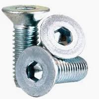 Metric Sizes Class 12.9 DIN 7991 Clear Cr3 Zinc Flat Socket Head