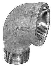 USA Manufactured FNPTxMNPT Malleable Galvanized Iron 90° Pipe Reducing Street Elbow