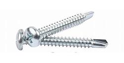 Pan Head Phillips Drive Clear Cr3 Zinc Self-Drilling Screw