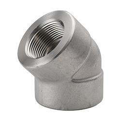 Industrial 45° Elbow 3000# Pipe Thread Type 304L Stainless Steel Pipe Fittings