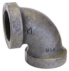 USA Manufactured FNPT Black Cast Iron Long Turn 90&deg; Drainage Pipe Elbow